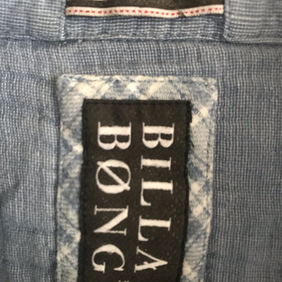 🌈Billabong flannel light blue with white - Picture 4 of 4